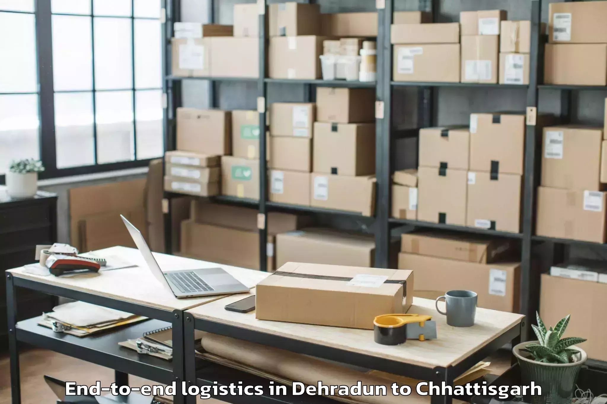 Trusted Dehradun to Pithora End To End Logistics